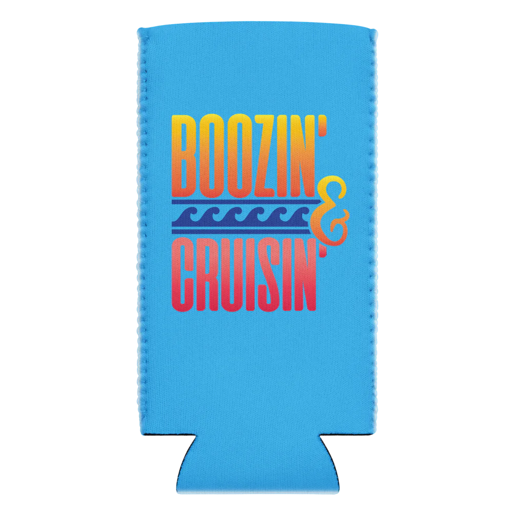 Boozin' and Cruisin' Slim Tall Can Cooler – Catch Me Coastal Collection